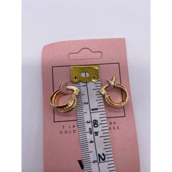 Viva Fashion Jewelry Women’s Girls 18K Gold Plated Small 2cm Hoop Earrings - Picture 3 of 6